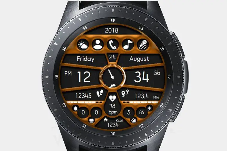 Mostrador do relógio ACD Fitness Time em um relógio Samsung Galaxy