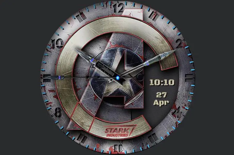 Mostrador do relógio Marvel Avengers modelo 2 para relógios Samsung Galaxy