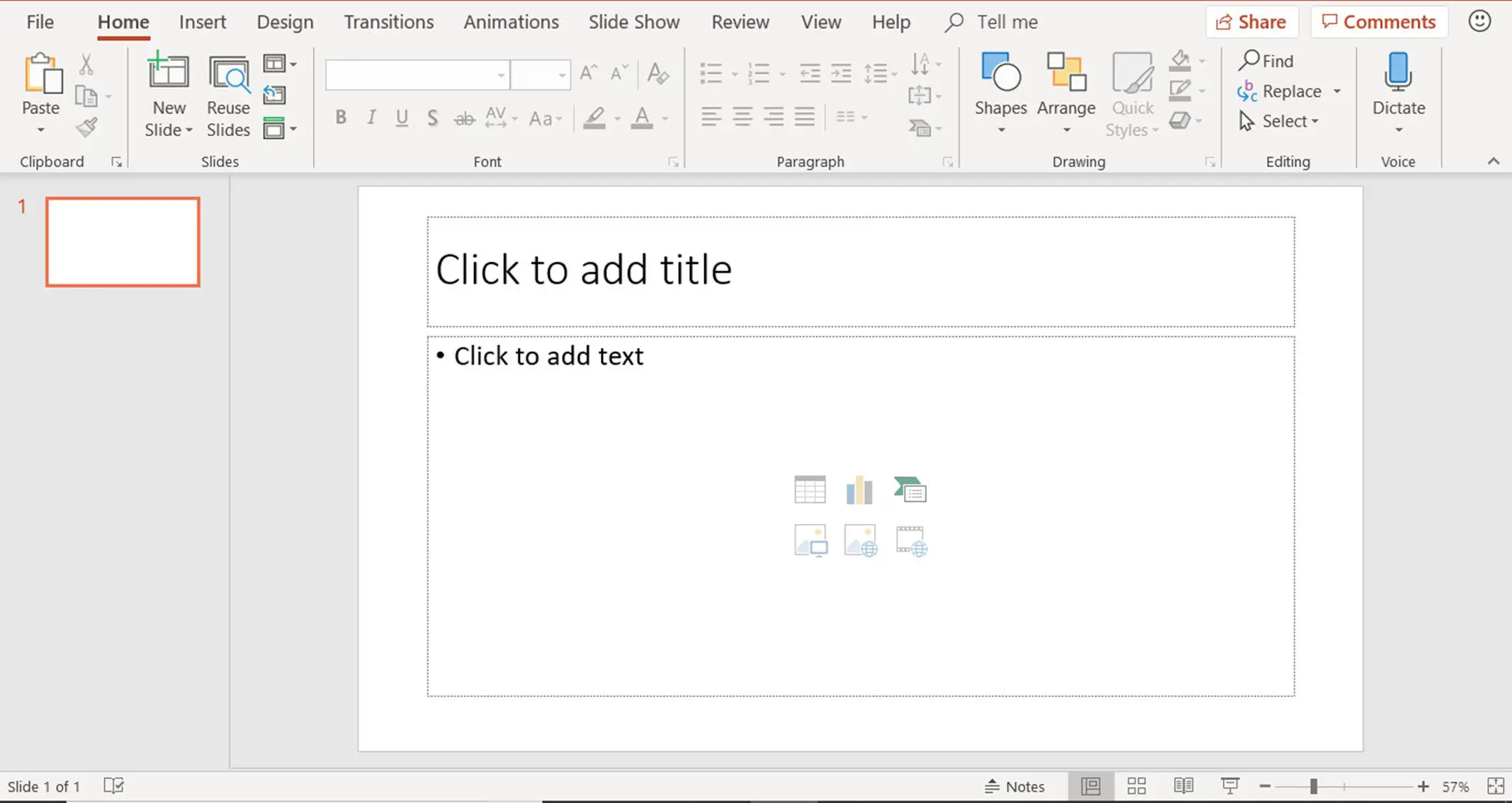 Uma captura de tela mostrando como criar um gráfico SmartArt no PowerPoint