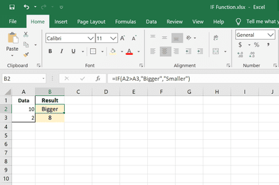 Exemplos de função IF no Excel