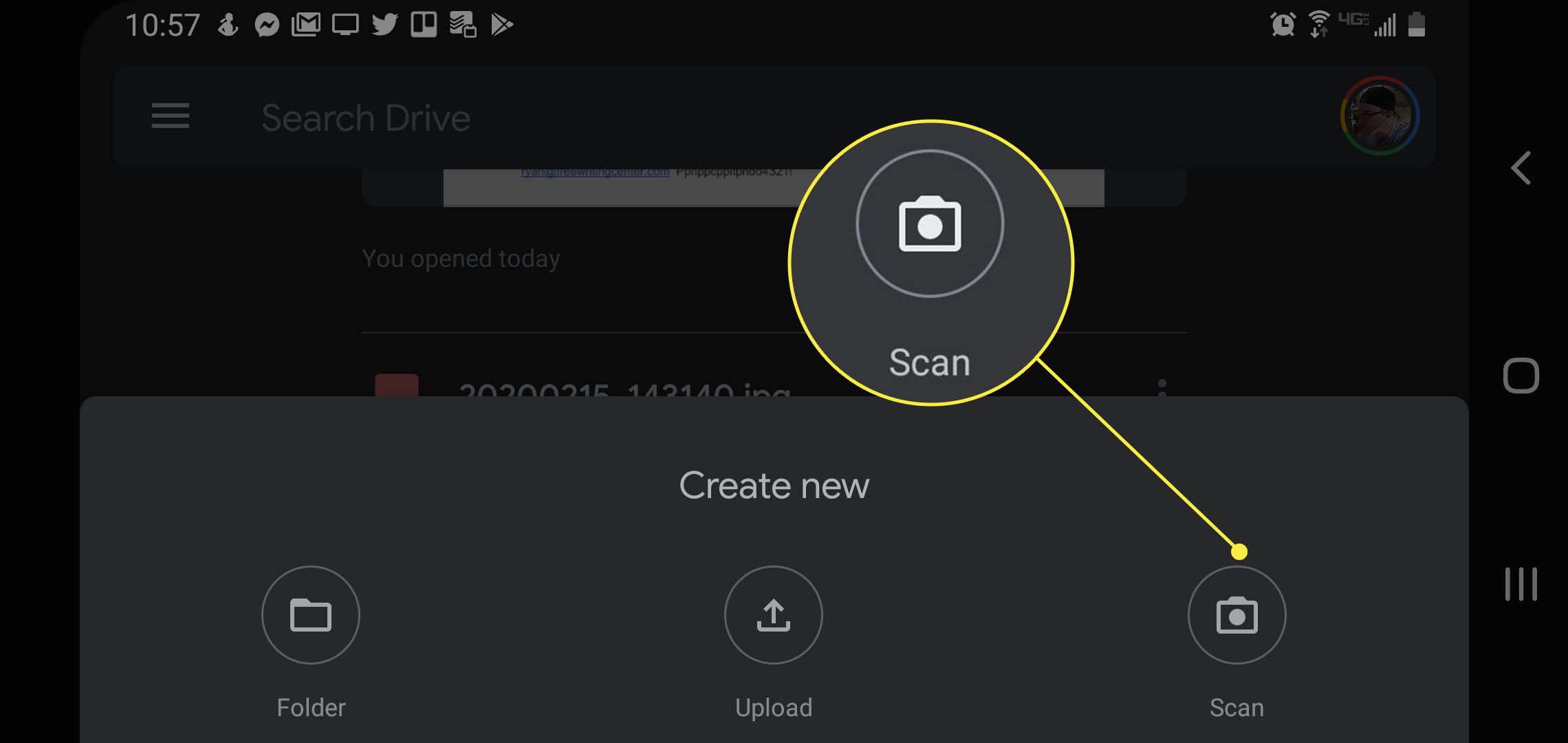 Digitalizando para o Google Drive no Android
