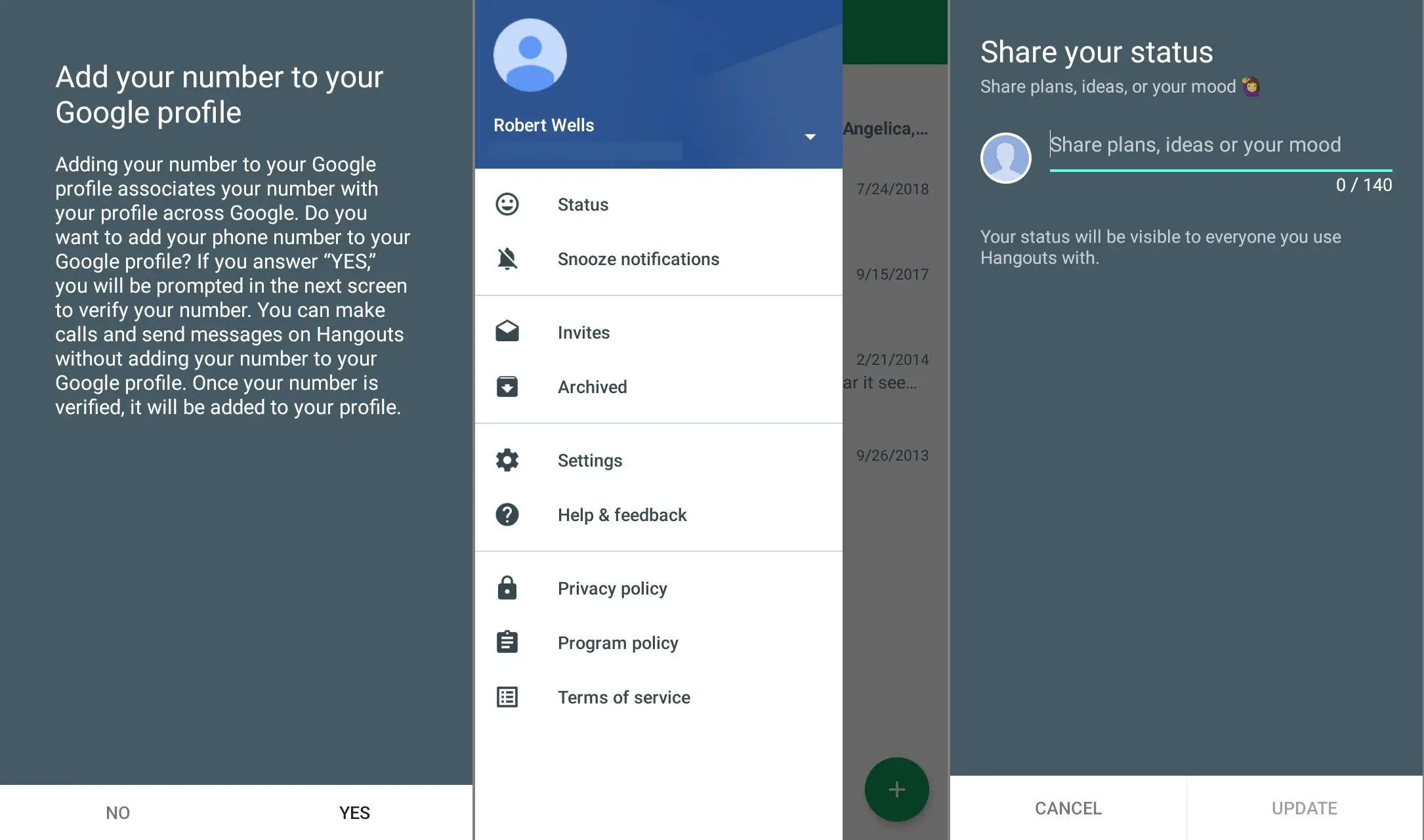 Hangouts do Google para Android