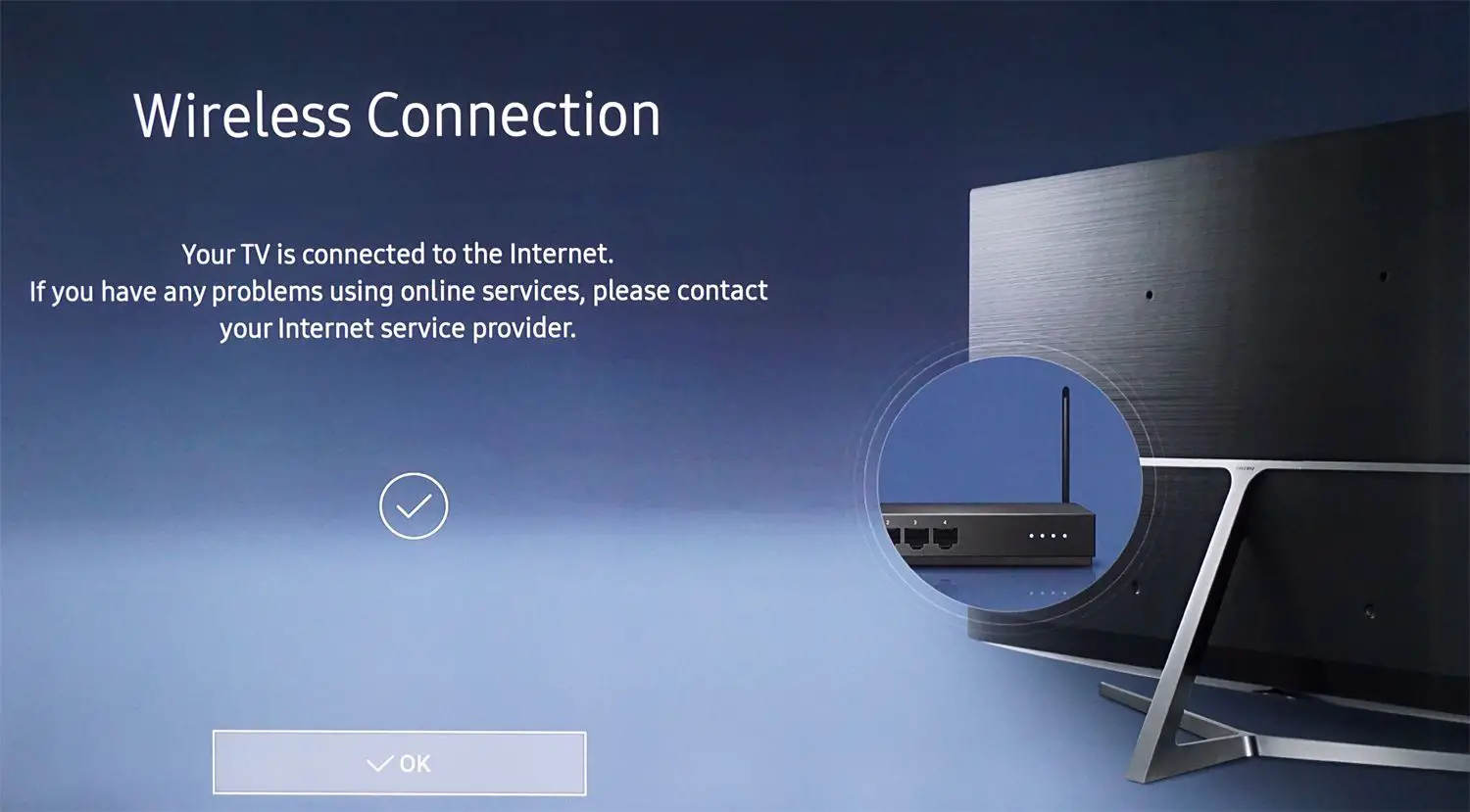 Samsung UN40KU6300 - Conexão WiFi confirmada