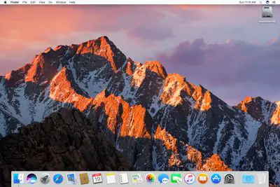 macOS Sierra no desktop mac