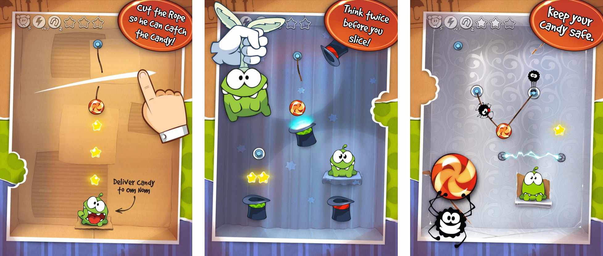 Níveis em Cut the Rope GOLD