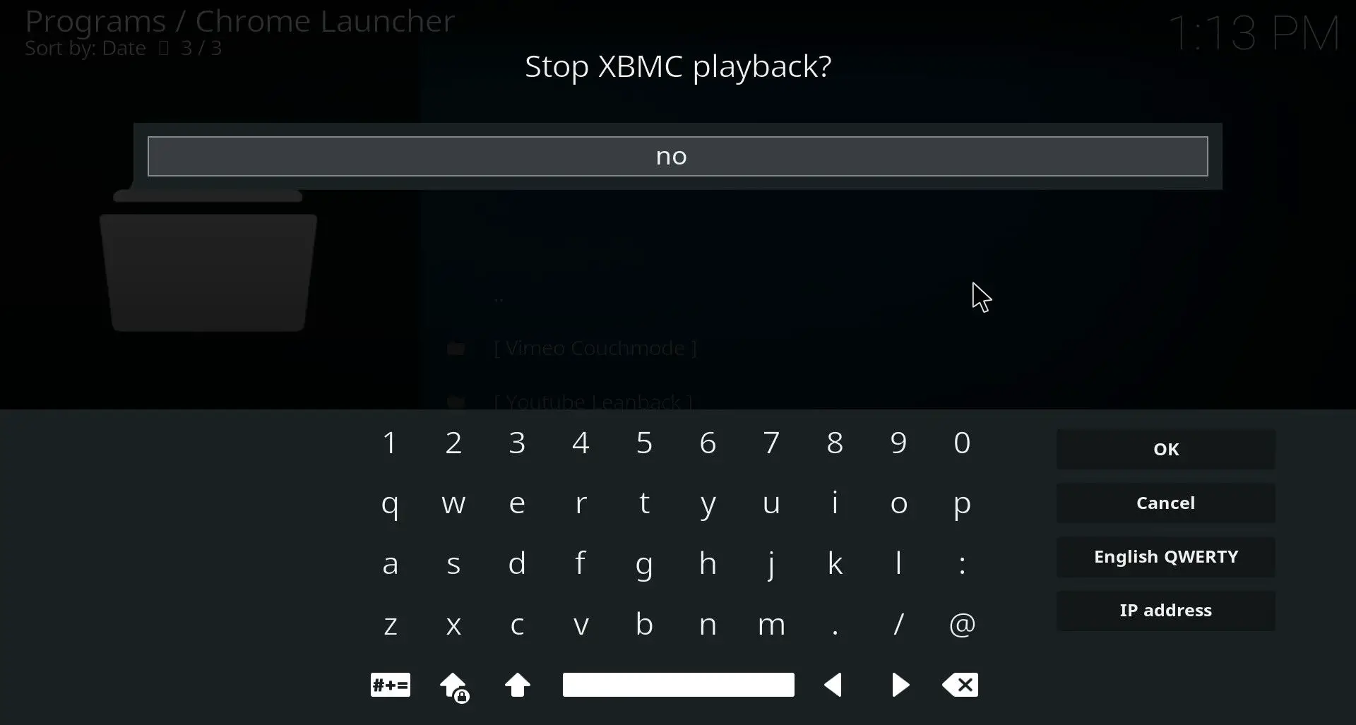 Parar Kodi Playback Chrome Launcher