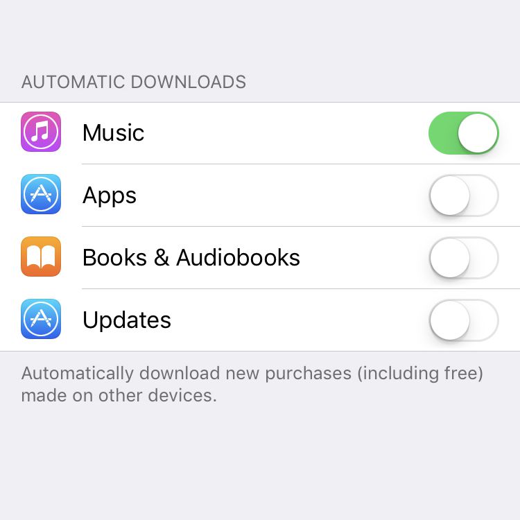 tela do iTunes e das lojas de aplicativos no iPhone