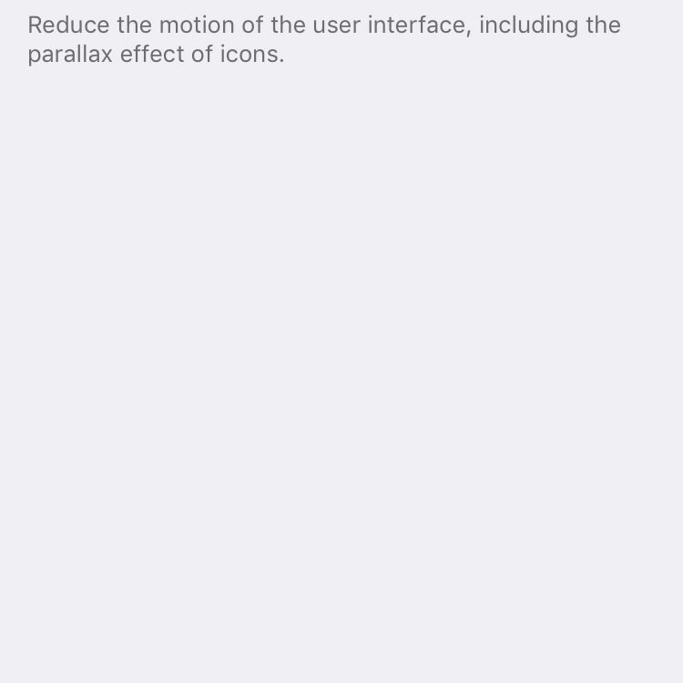 redcue motion screen no dispositivo iOS