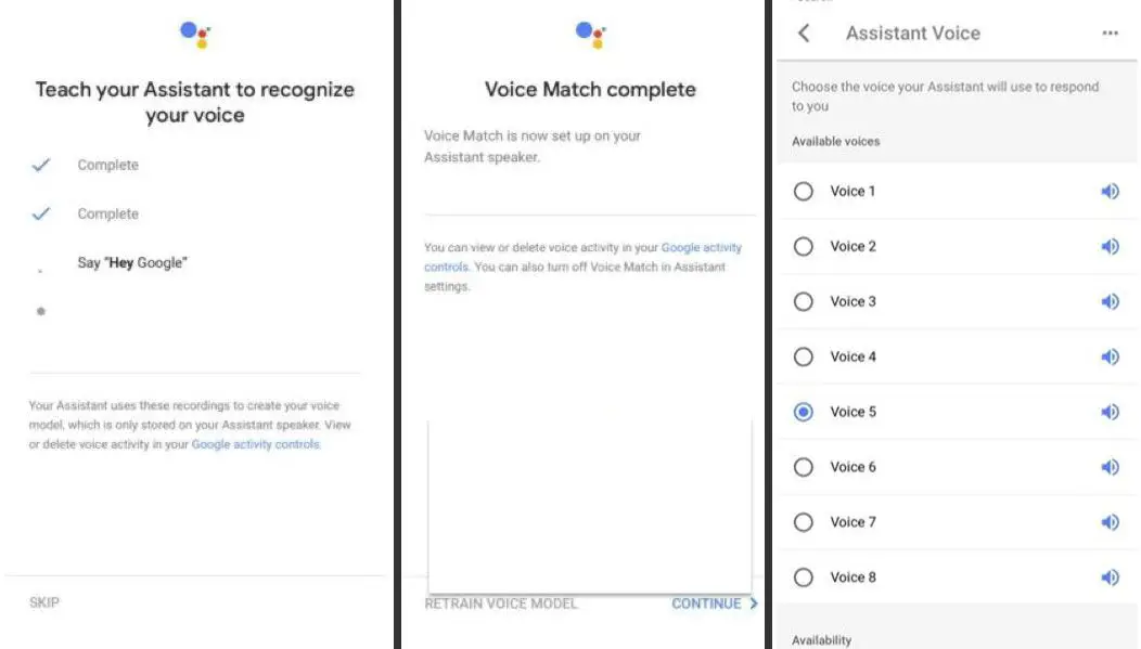 O app Google Home mostrando como calibrar o assistente