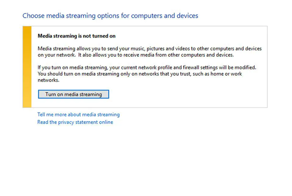 Ative o streaming de mídia no Windows 10