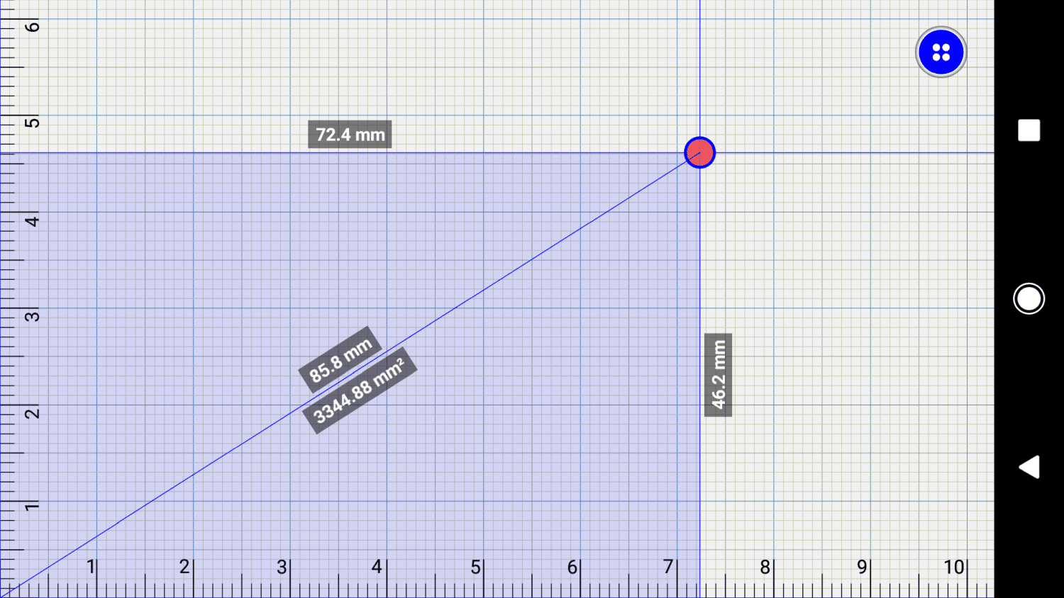 Captura de tela do aplicativo Ruler para Android