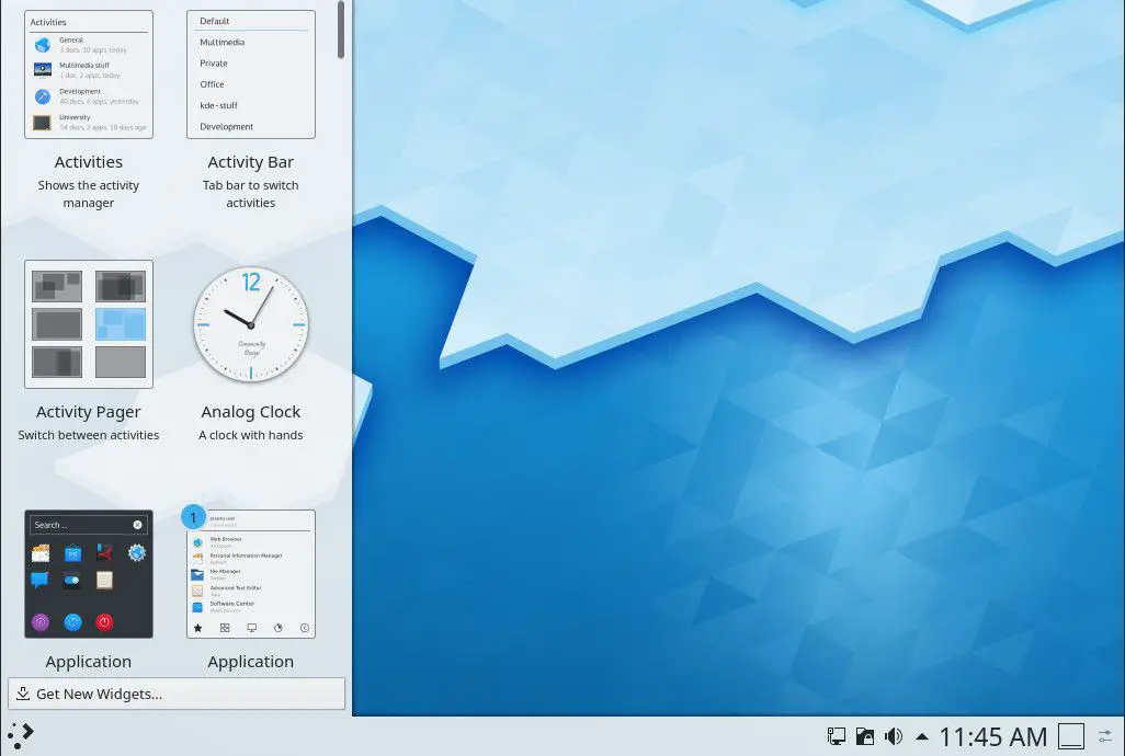 Widgets do KDE Plasma