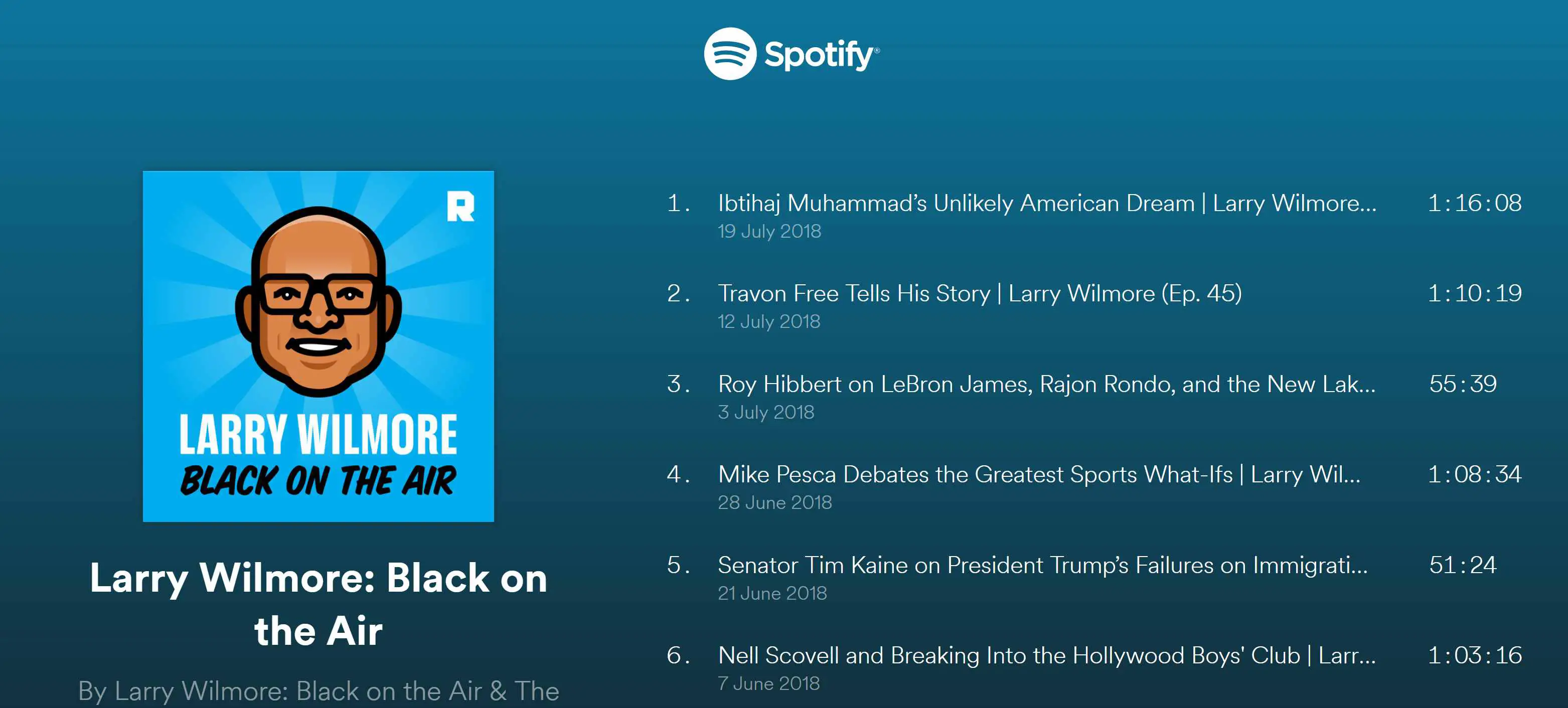 Larry Wilmore: podcast Black on the Air no Spotify