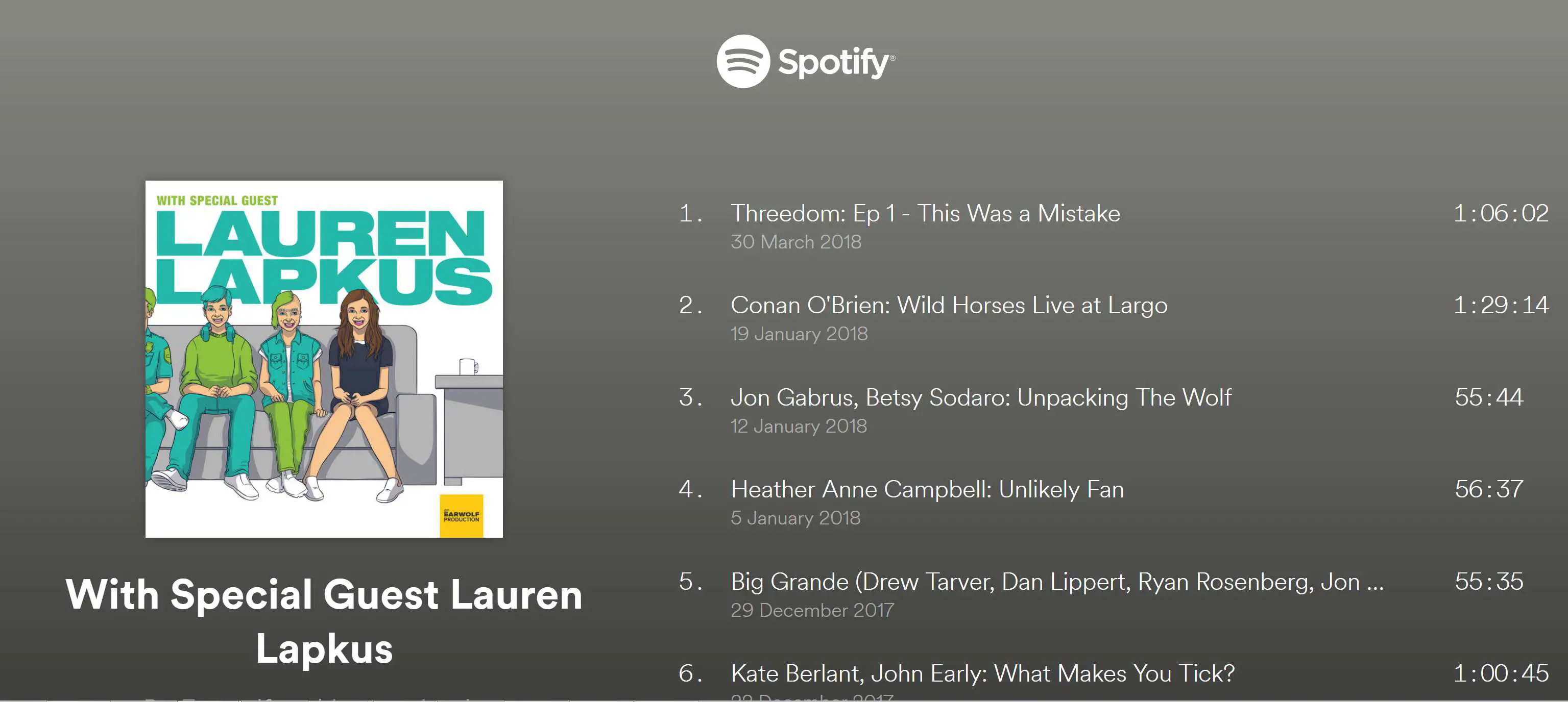 Com podcast convidado especial de Lauren Lapkus no Spotify