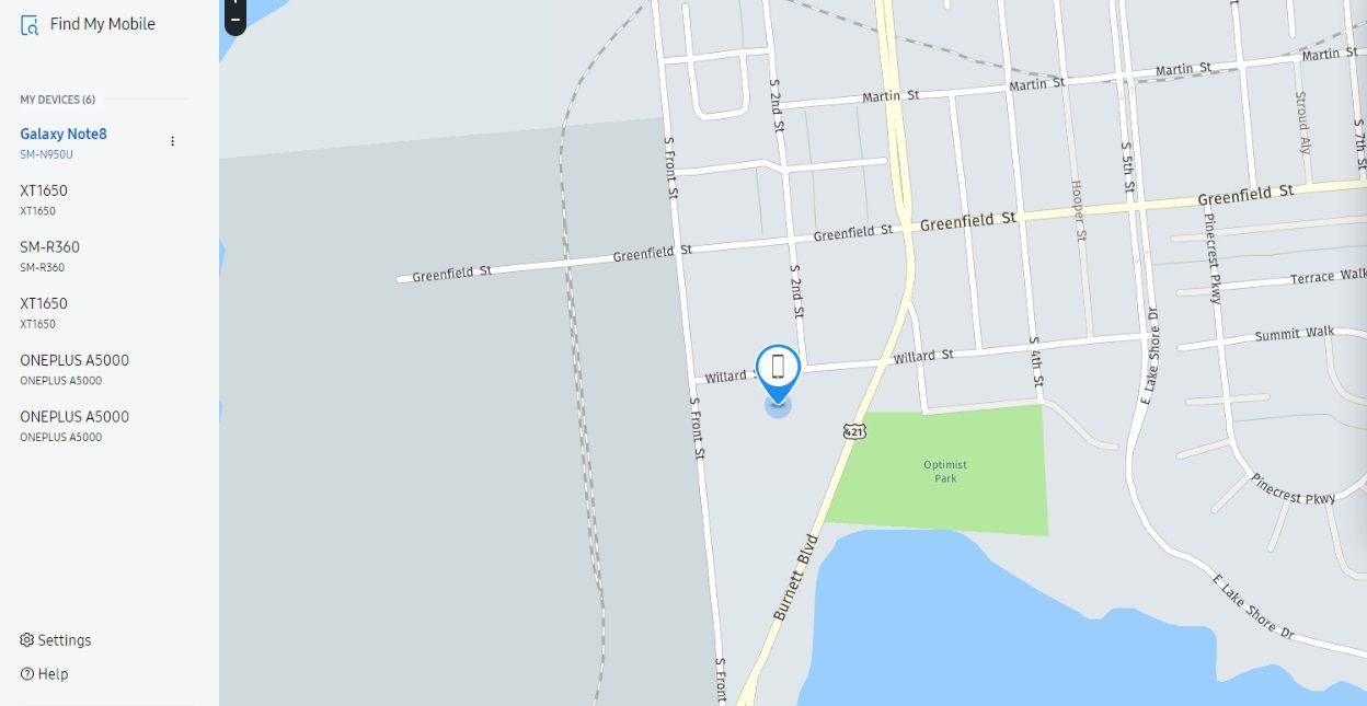 O find my mobile da Samsung localiza meu telefone em um mapa