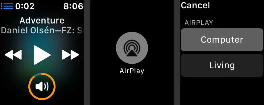Como alterar as fontes AirPlay usando Force Touch no Apple Watch