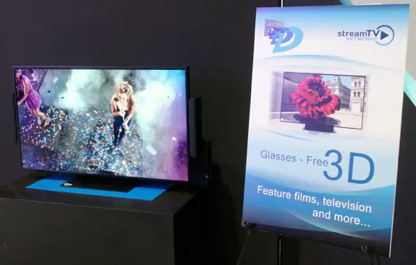 Óculos Ultra-D da StreamTV Networks Demonstrações gratuitas de TV em 3D na CES 2014