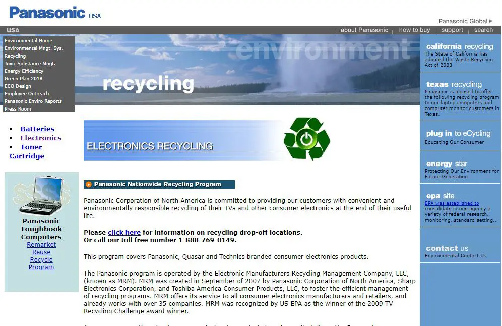 Programa de Reciclagem Panasonic