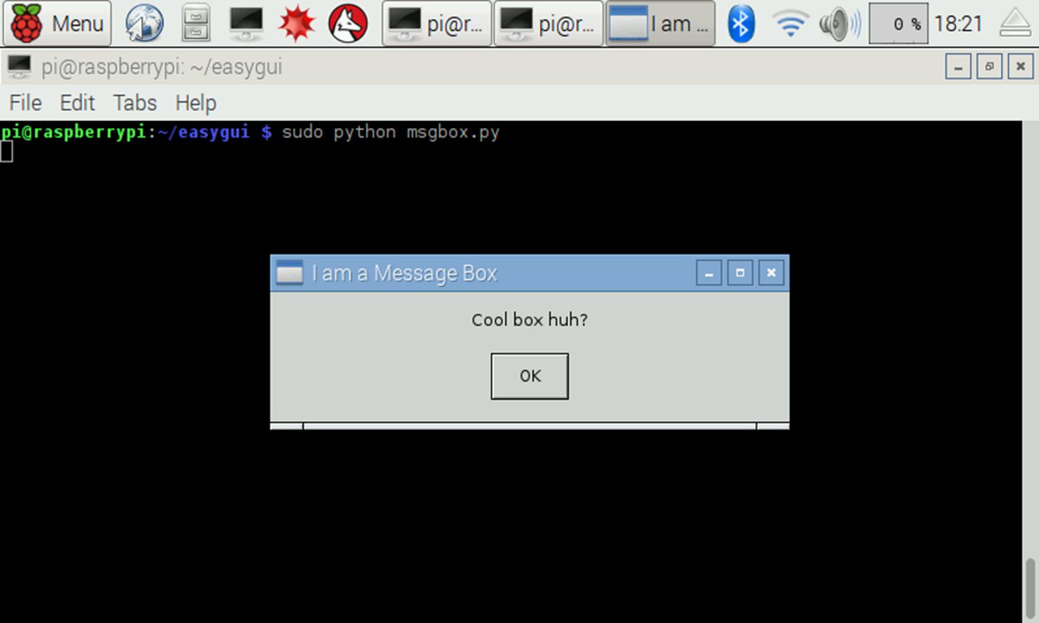 EasyGUI Message Box