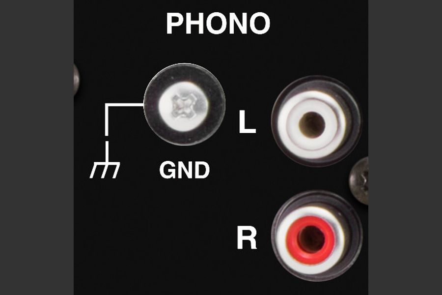 Conexão de entrada Onkyo TX-NR696 Phono