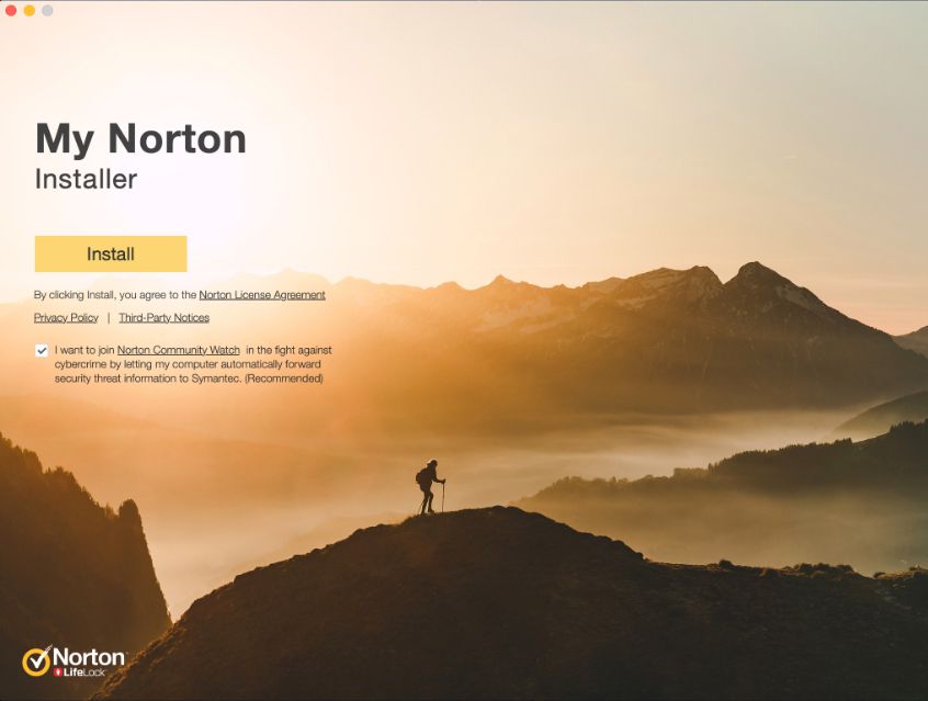 Instalador do Norton macOS