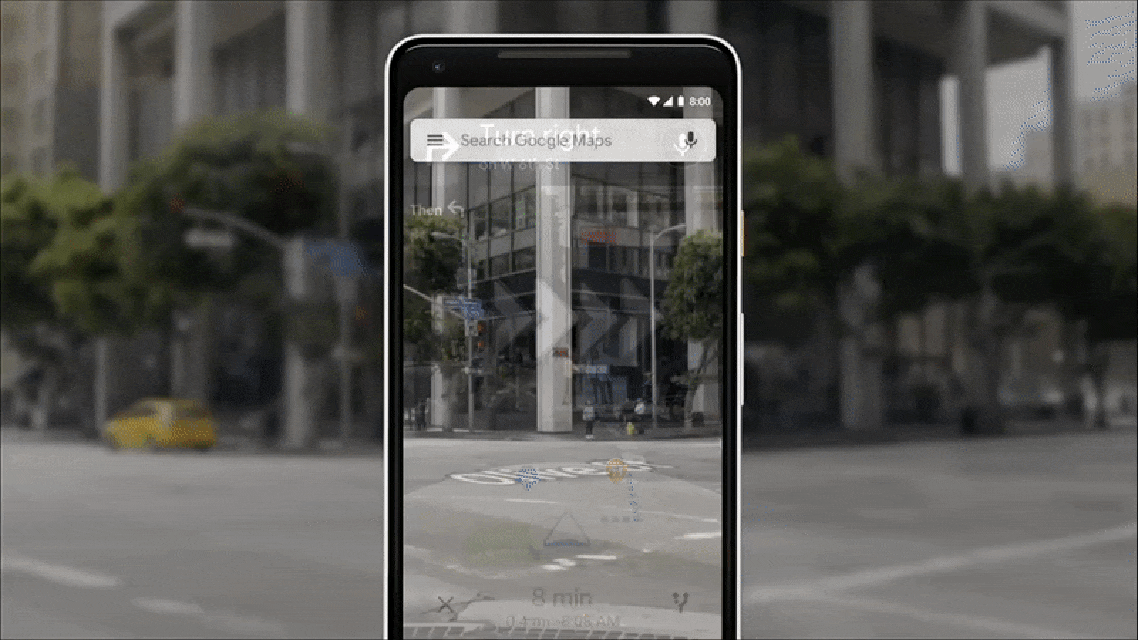 lente do google google maps realidade aumentada