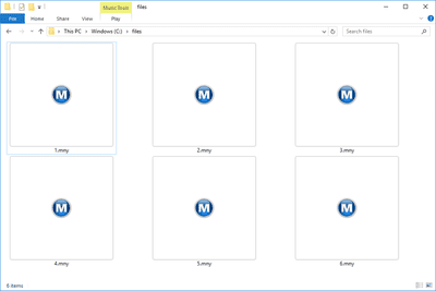 Captura de tela de vários arquivos MNY no Windows 10 que abrem com o Microsoft Money