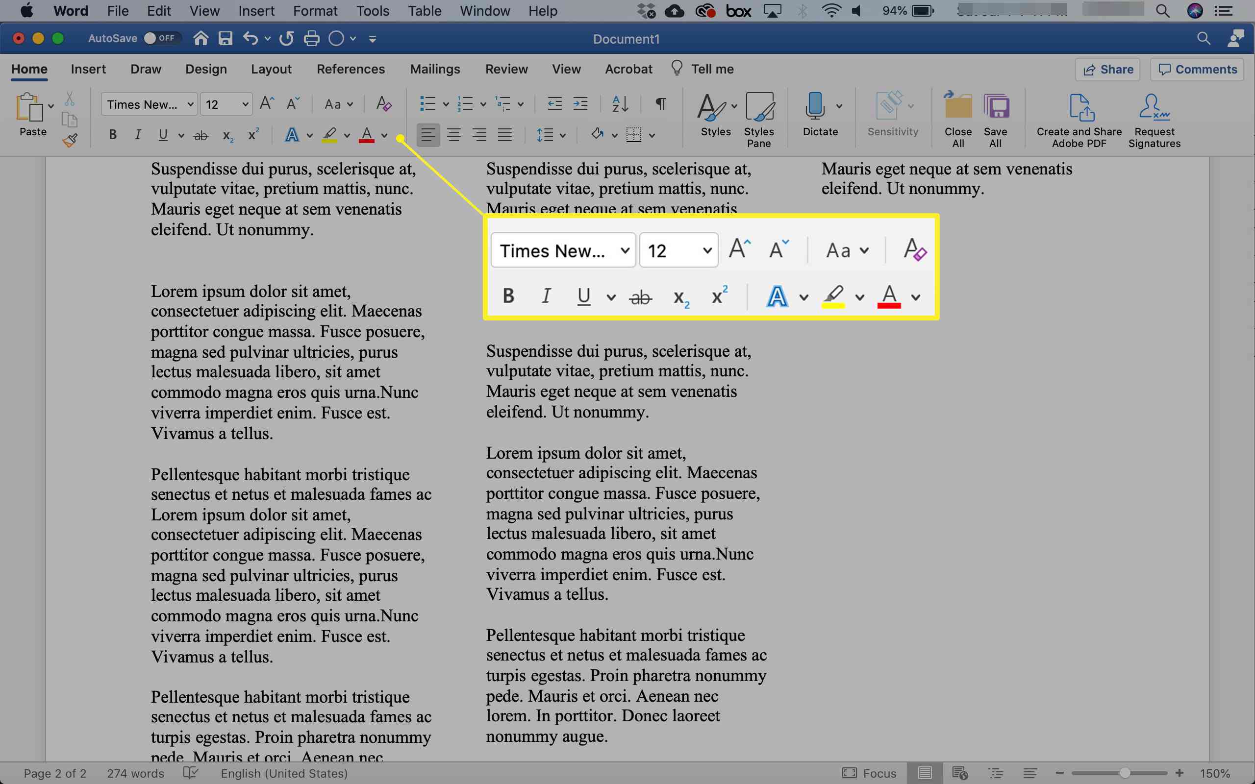 Formatando texto em Microsoft Word