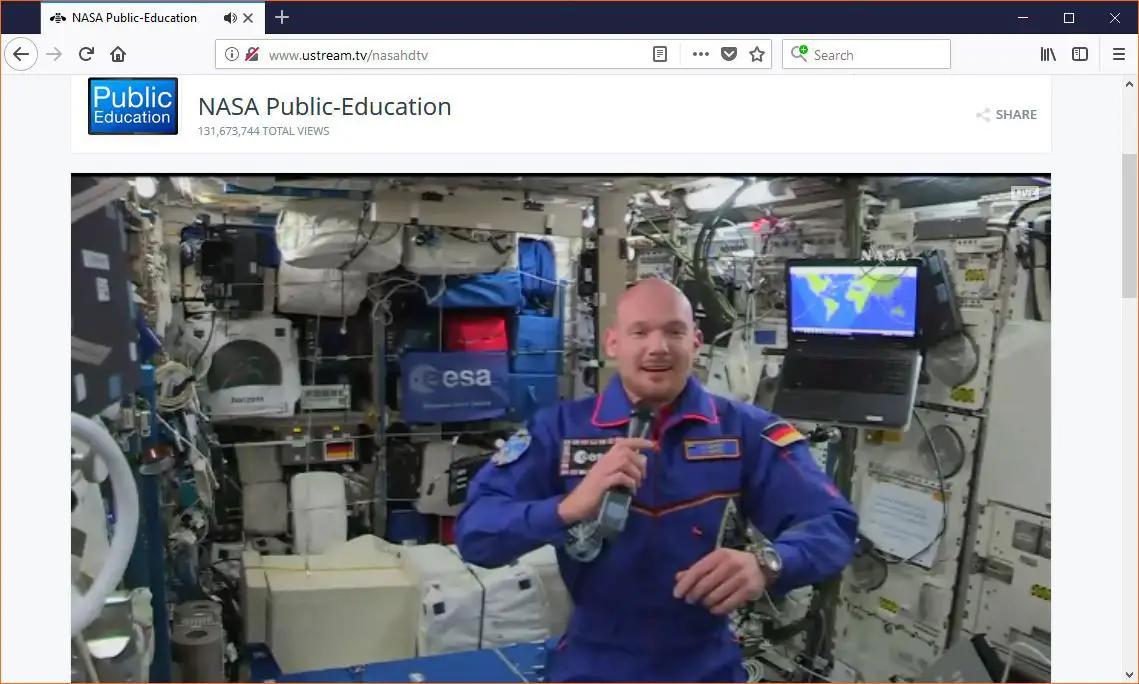 transmissão ao vivo da NASA no Ustream