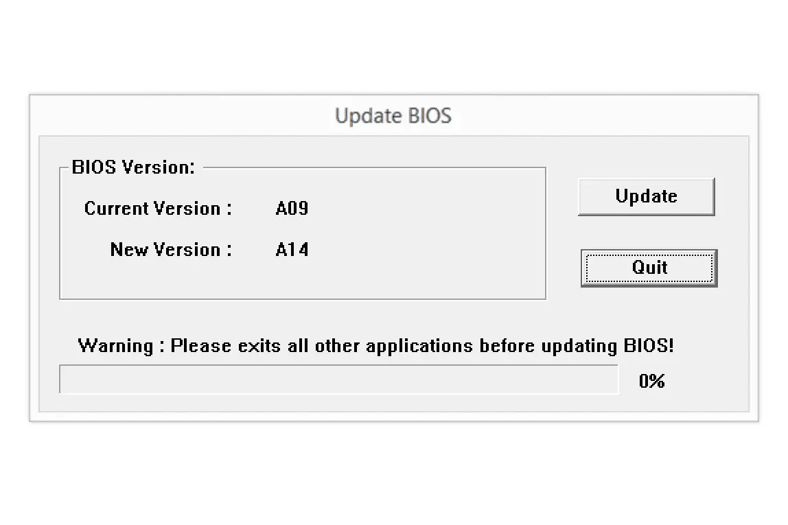 Utilitário de atualização do BIOS da Dell