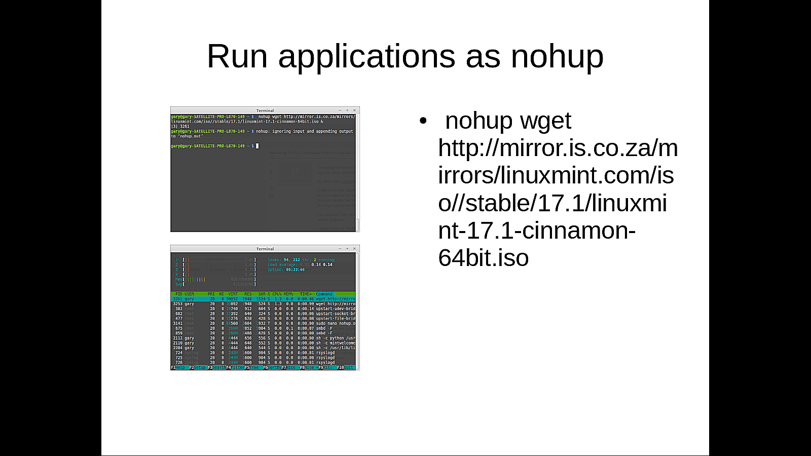 comando nohup Linux