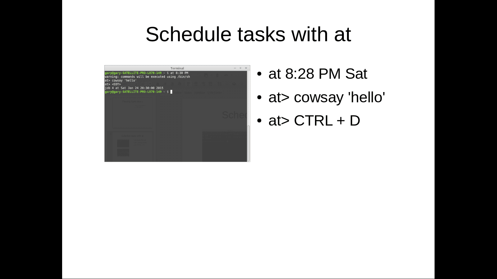 Agende tarefas com um comando por meio do terminal Linux