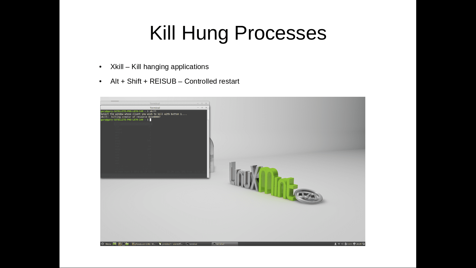 Elimine processos Hung com XKill