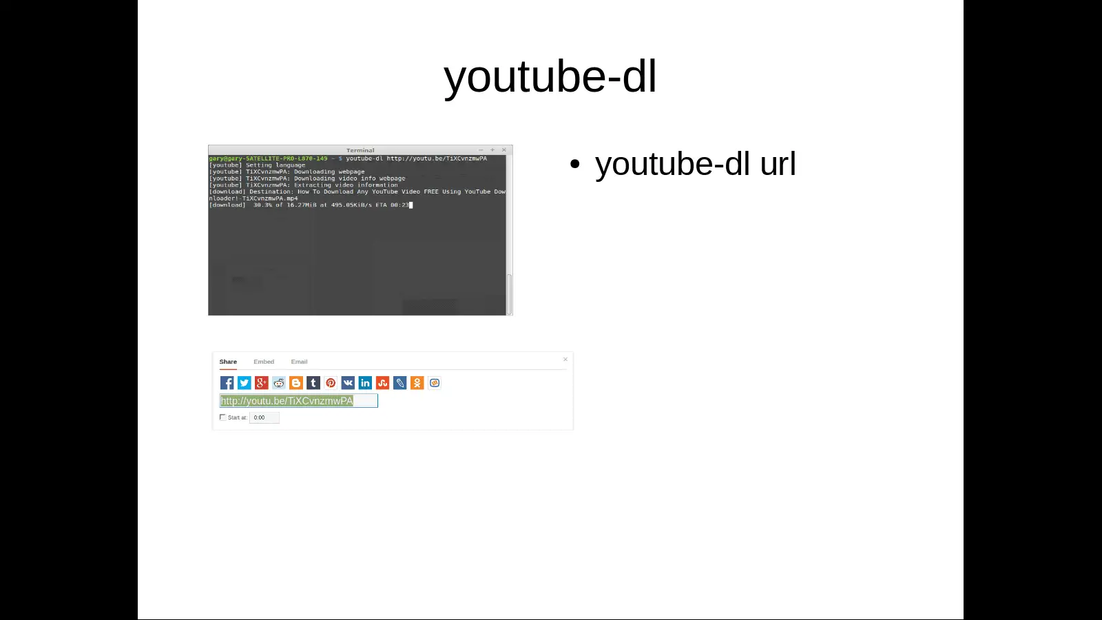 comando youtube-dl Linux