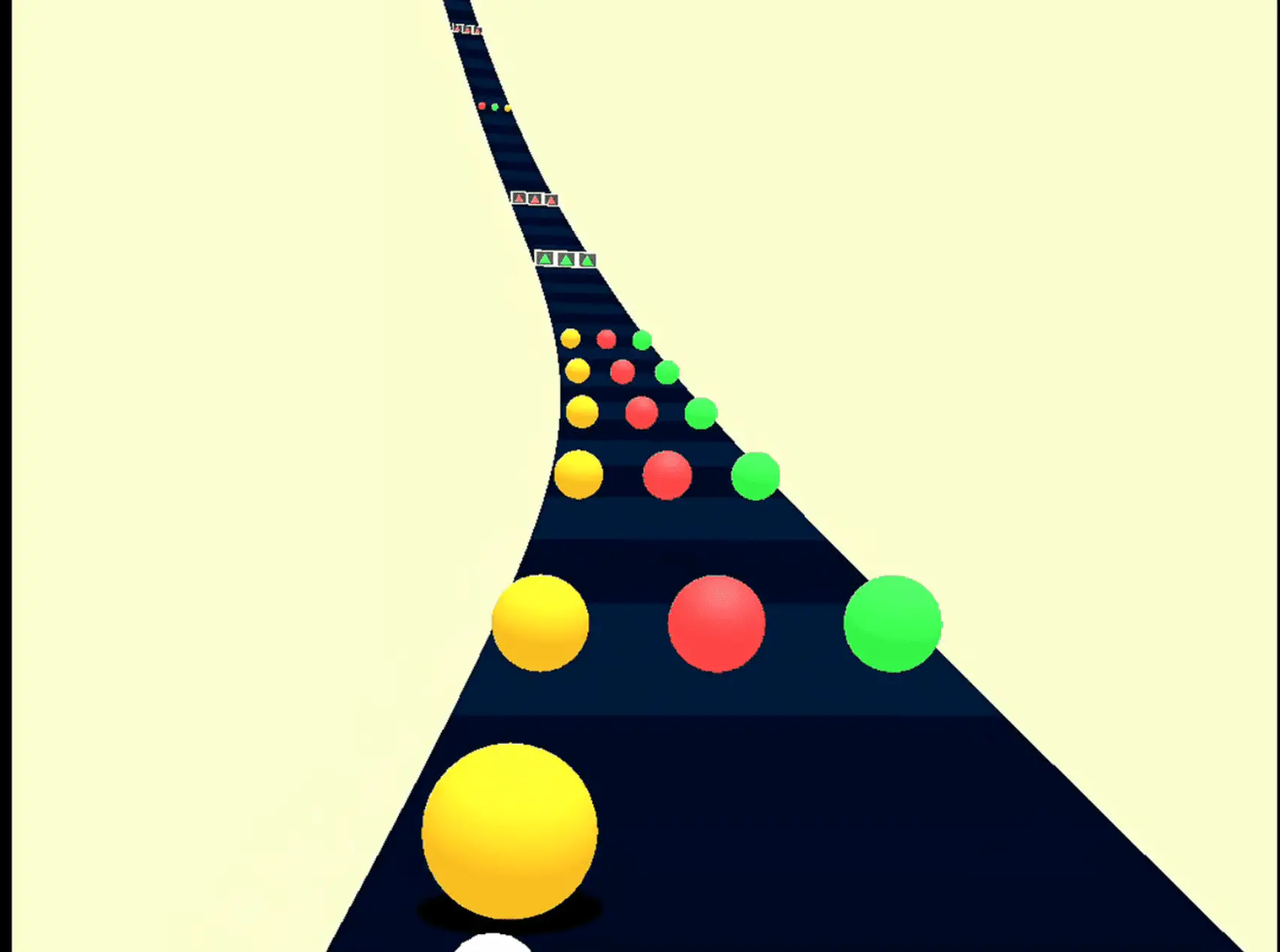 Captura de tela do jogo para iPhone, Color Road!  por Voodoo