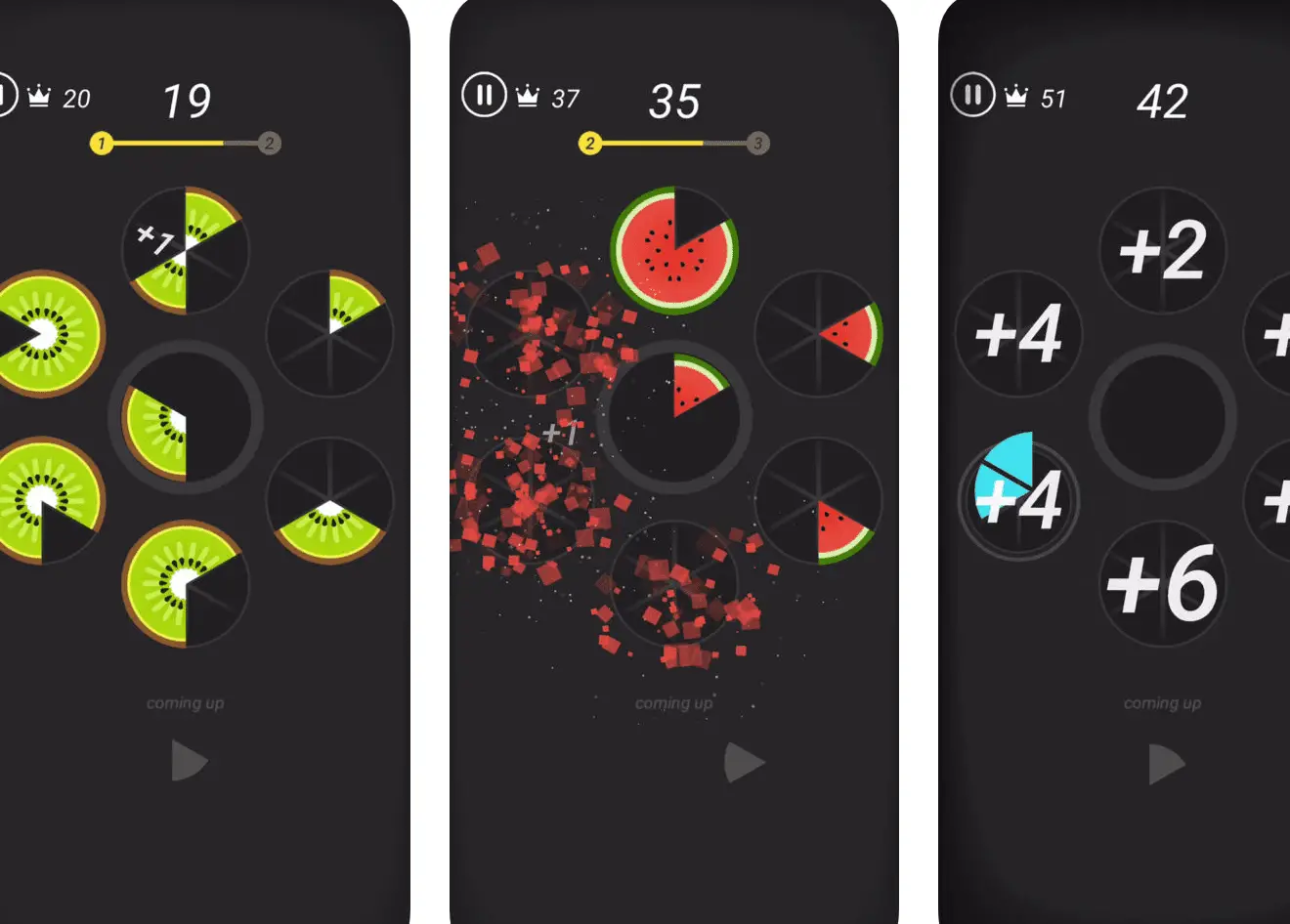 Captura de tela do jogo para iPhone, Slices by Good Job Games