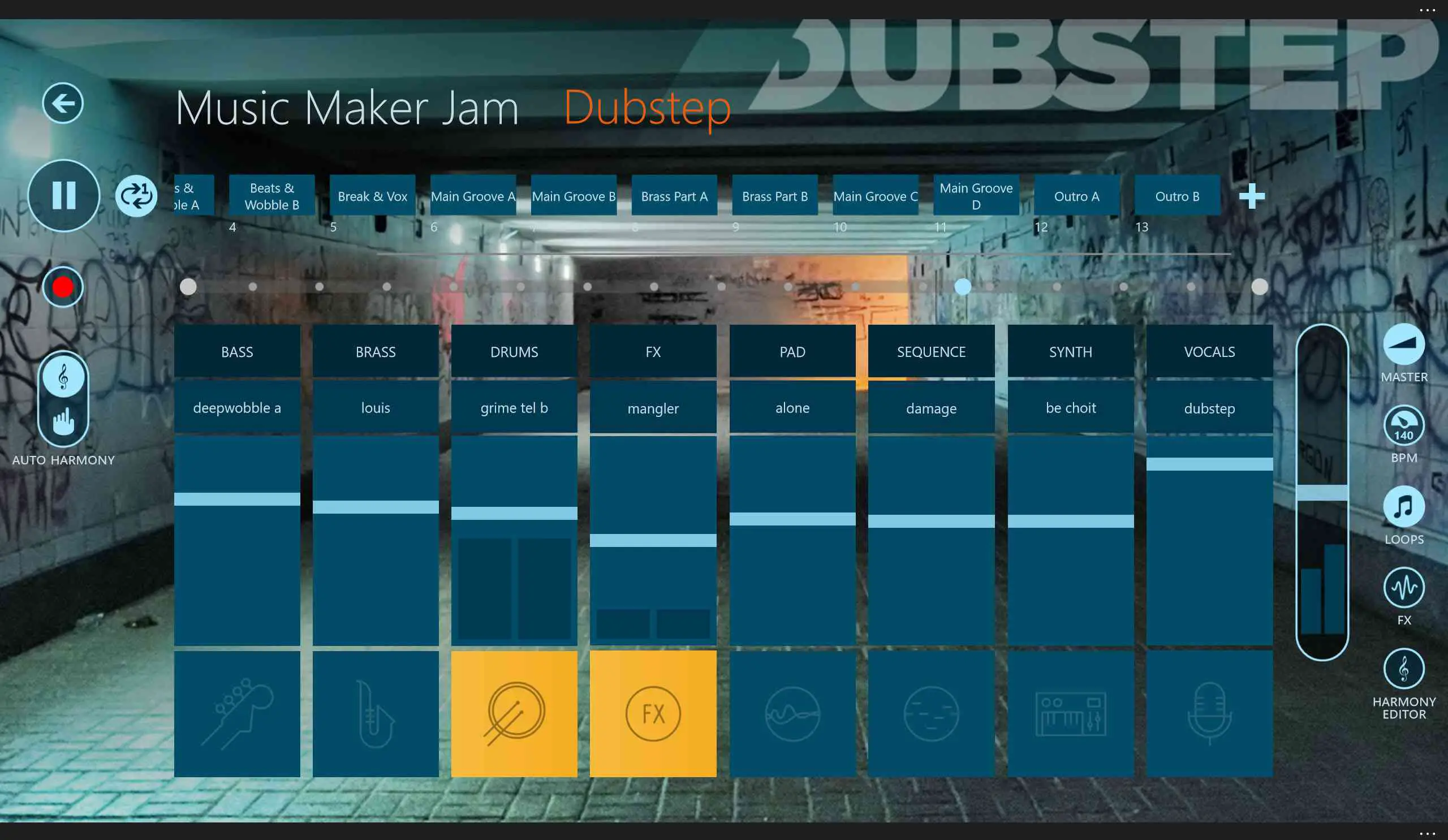 Aplicativo de música Music Maker Jam