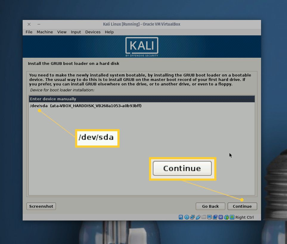 Captura de tela da janela de configuração do local do carregador de inicialização.