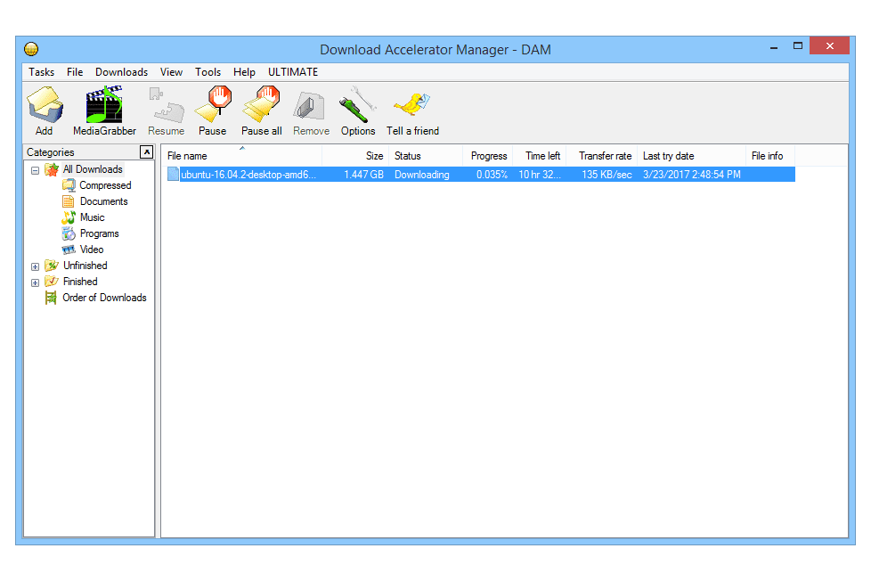 Baixe o Accelerator Manager (DAM) no Windows 8