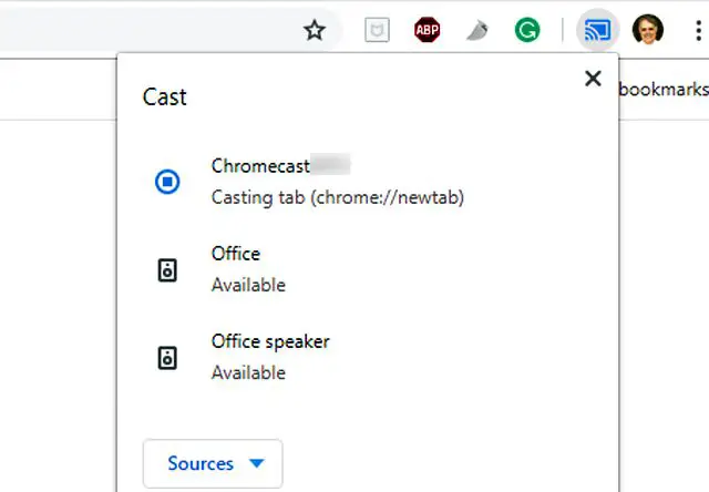 Transmita o Chrome a partir da configuração do PC