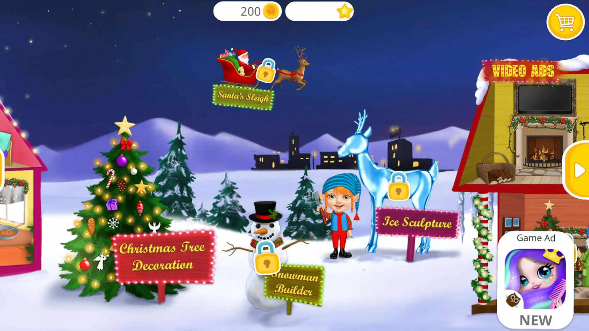 Aplicativo de videogame Sweet Baby Girl Christmas 2 Santa no iOS e Android.