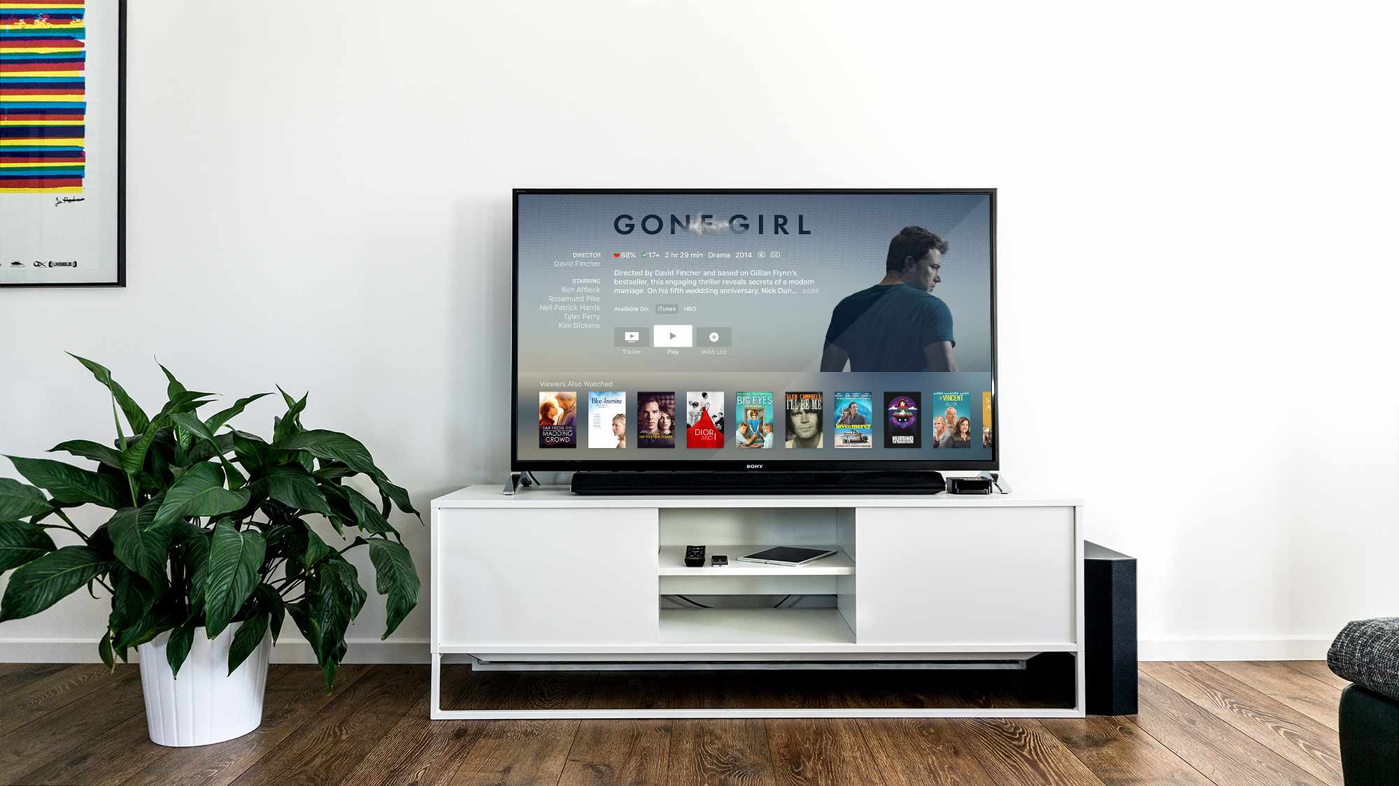Smart TV com opções de streaming