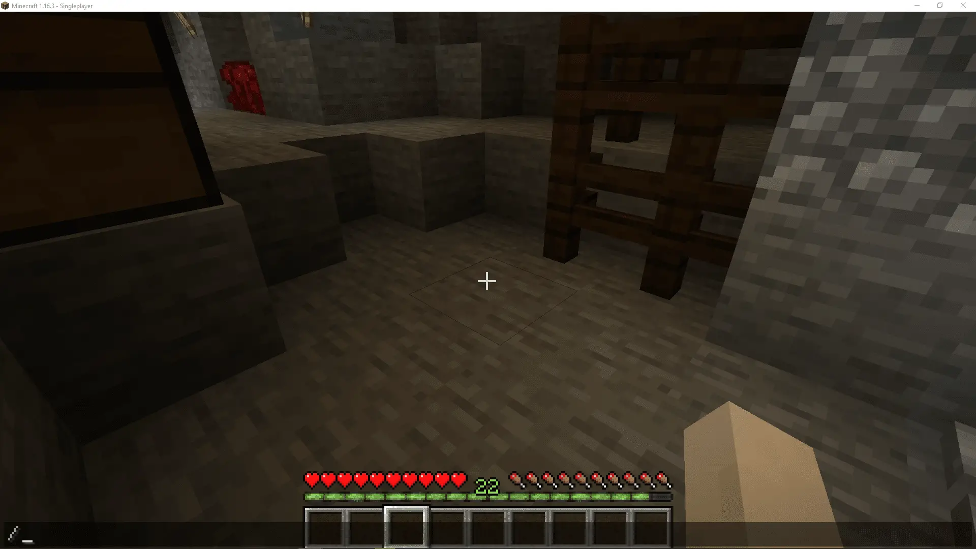Uma captura de tela do console no Minecraft.