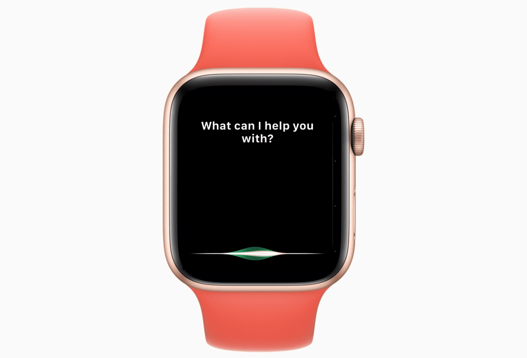 Uma foto de um Apple Watch com Siri