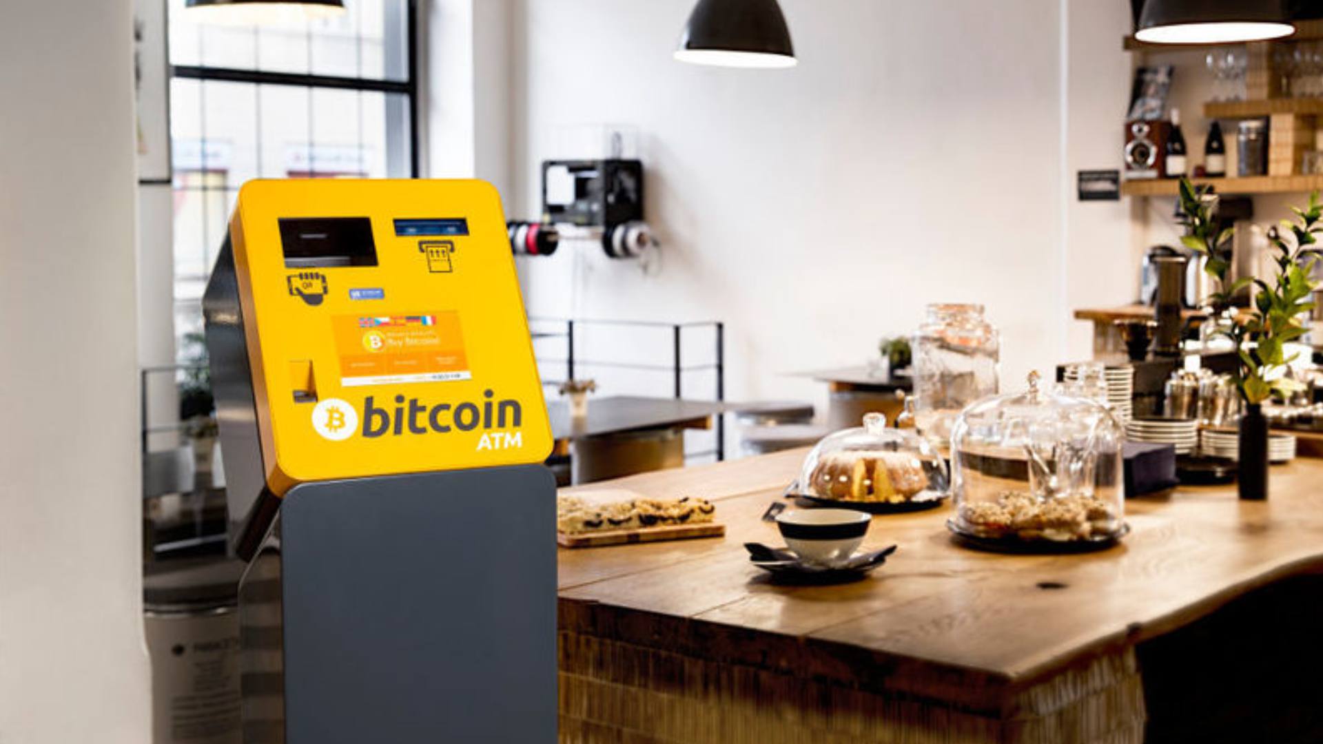 ATM Bitcoin em um café
