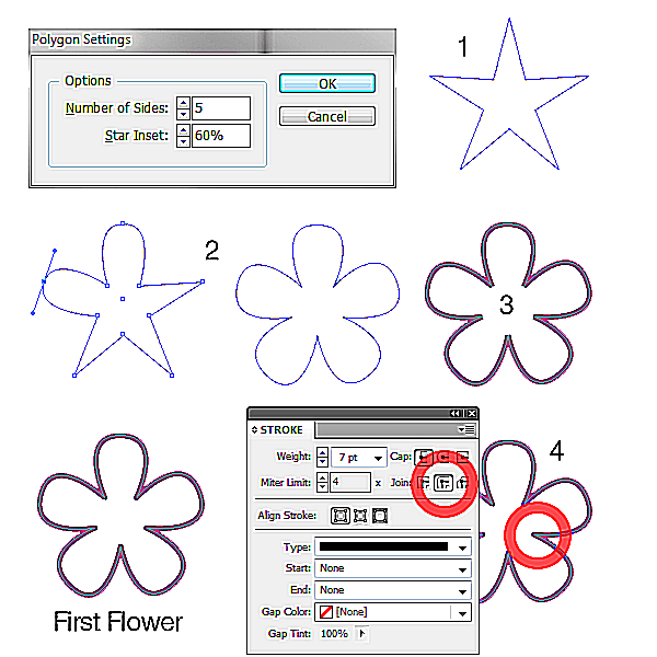 Em configurações de design para flores