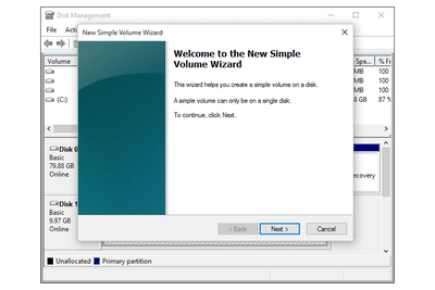 Novo Assistente de Volume Simples no Windows 10