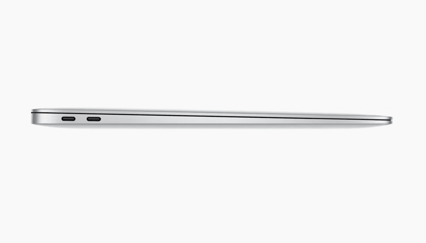 Vista lateral do MacBook Air 2018