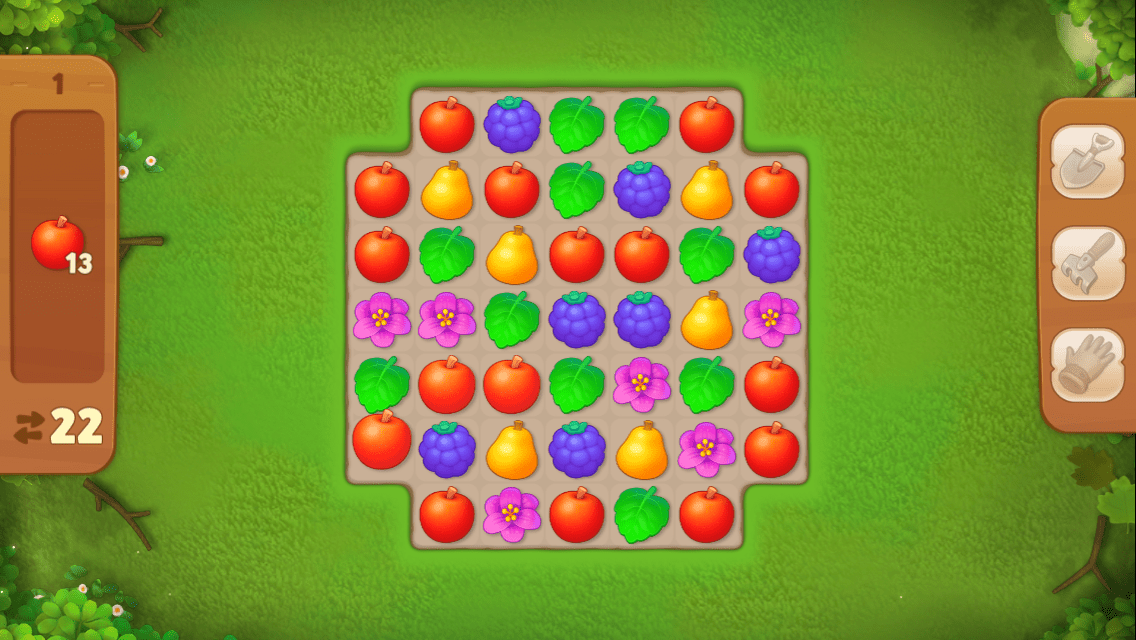 Gardenscapes é um jogo de puzzle match-3 com alguns elementos de simulação