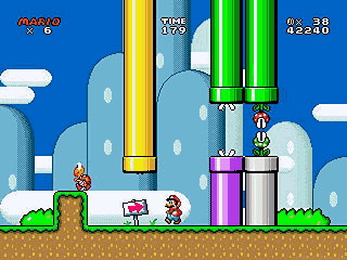 Uma captura de tela de Mario Worlds